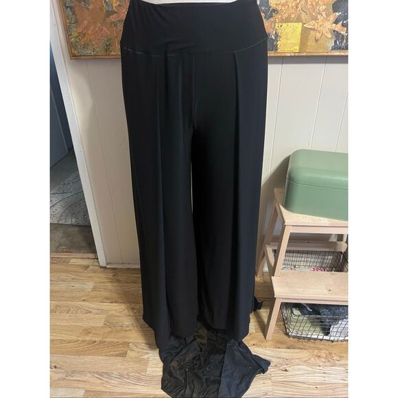 Joseph Ribkoff Black Wide Leg Jersey Dressy Flowy Pants Size 12 - Picture 2 of 6